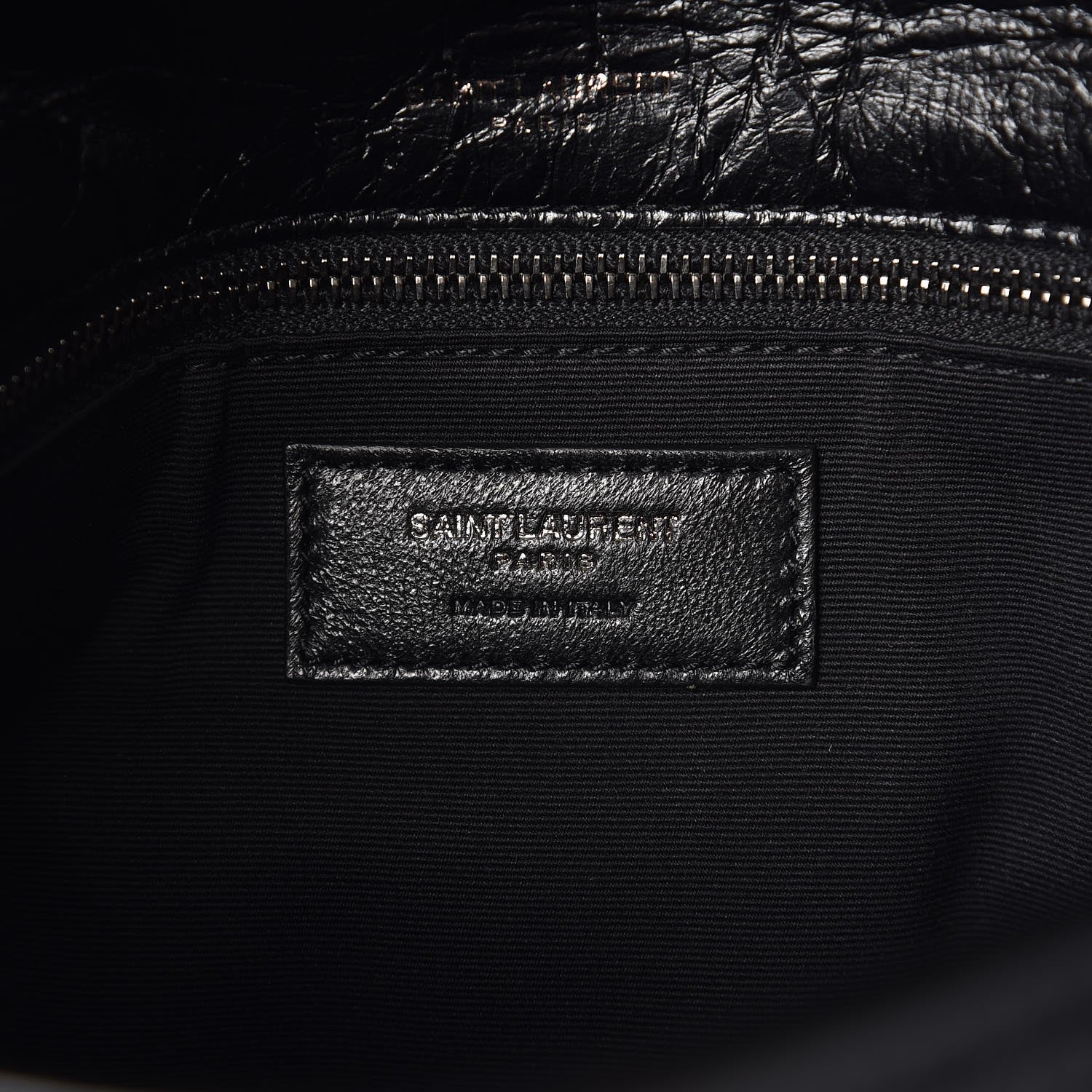 Saint Laurent Crinkled Calfskin Matelasse Monogram Medium Niki Chain Satchel Black 6 of 7