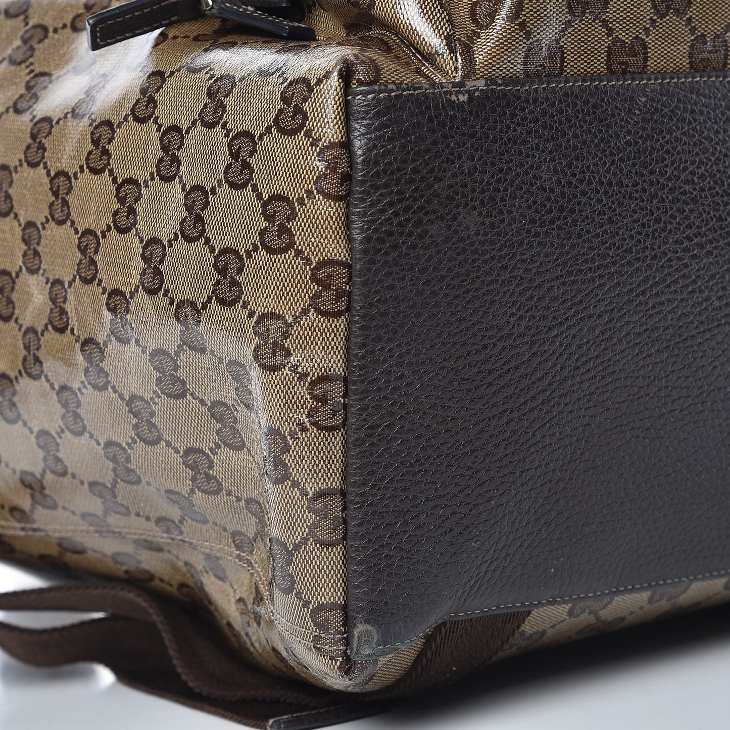 Crystal Monogram Backpack Dark Brown