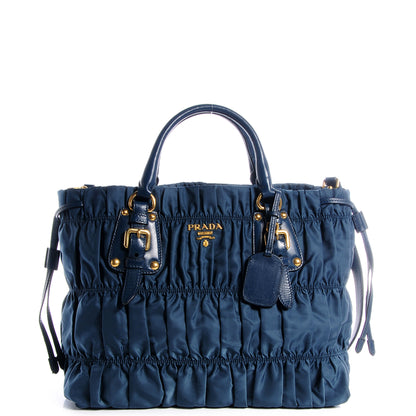 Prada Tessuto Nylon Gaufre Tote Denim 1 of 10