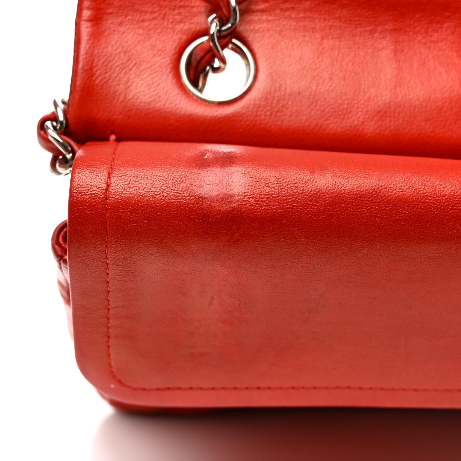 Chanel Lambskin Quilted Medium Double Flap Red 14 of 23