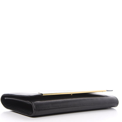 Saint Laurent Calfskin Lutetia Flap Clutch Black 3 of 11