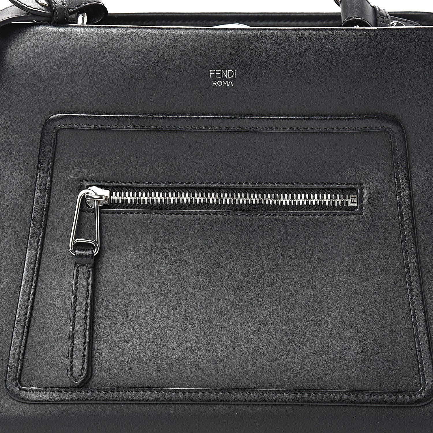 Fendi Vitello Century Opaco F is Fendi Small Runaway Satchel Black 7 of 10