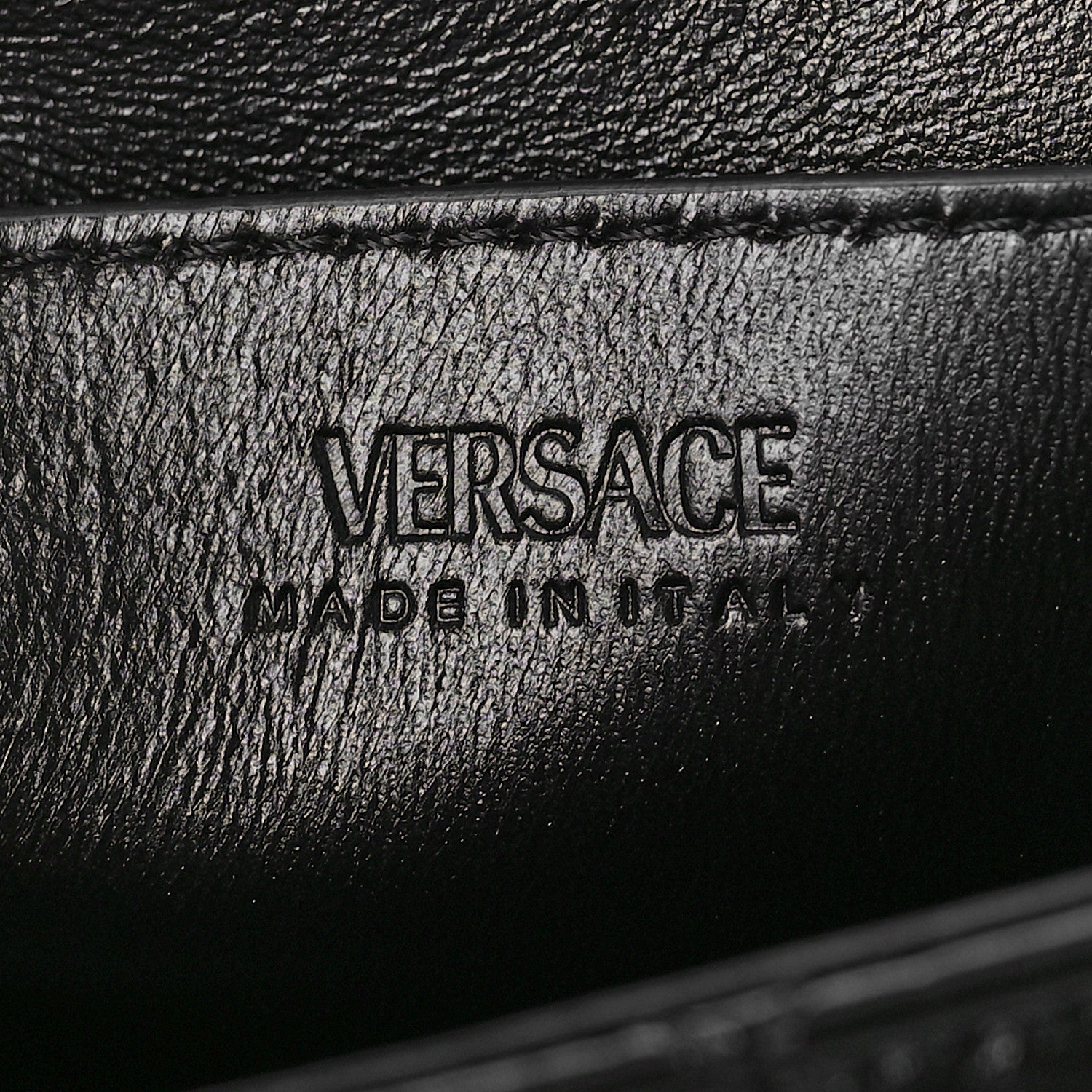 Versace Calfskin Quilted Greca Goddess Shoulder Bag Black 6 of 8