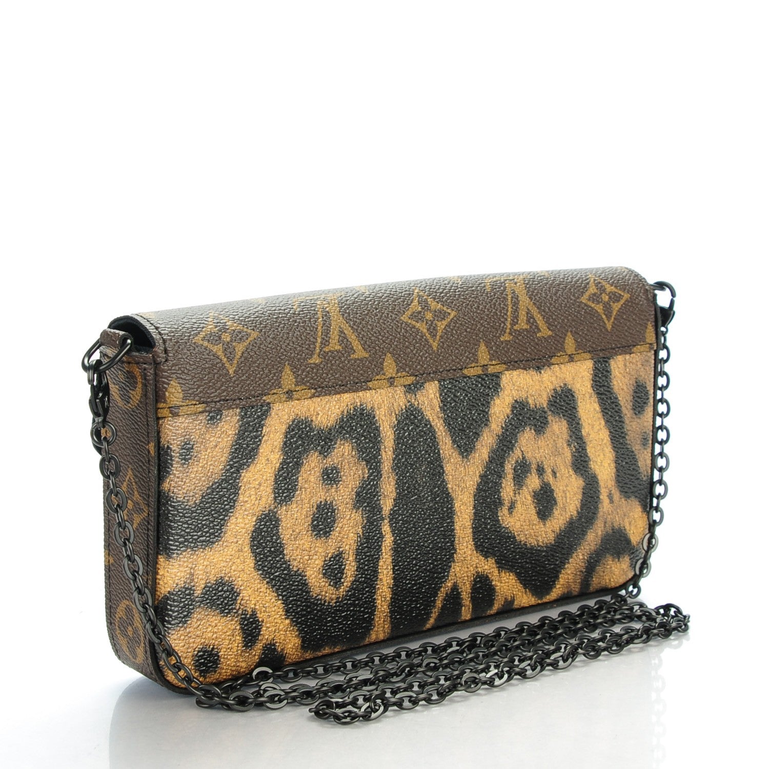 Louis Vuitton Monogram Animal Print Pochette Felicie Chain Wallet 3 of 8