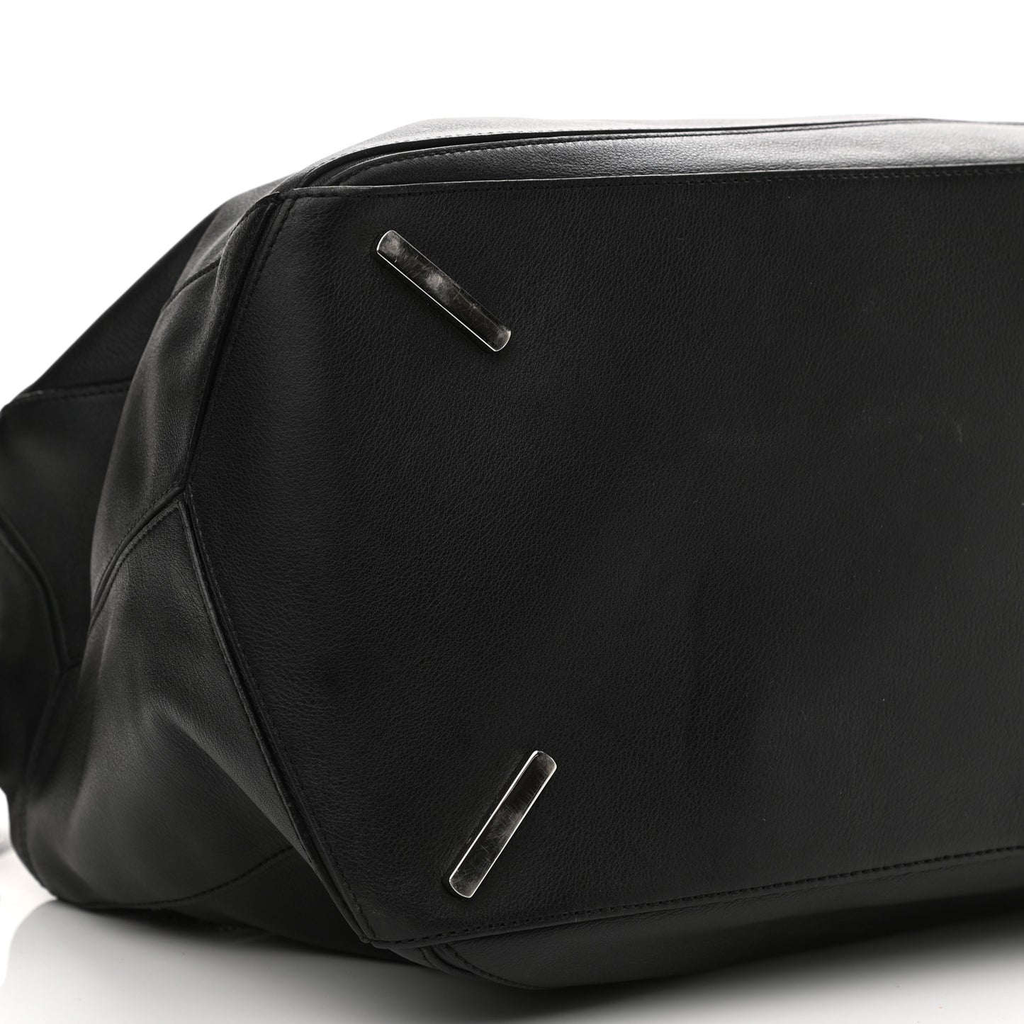 Calfskin XL Zipper Puzzle Bag Black