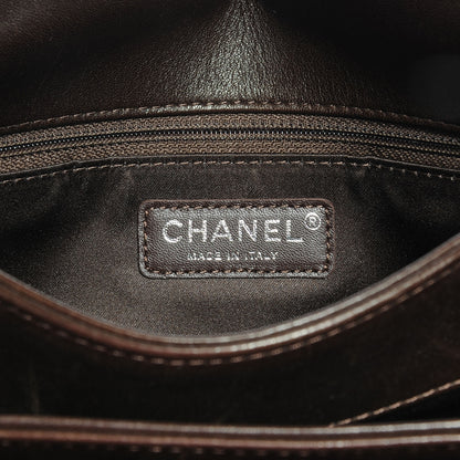 Chanel Lambskin Quilted 3 Large Flap Dark Brown 7 of 8