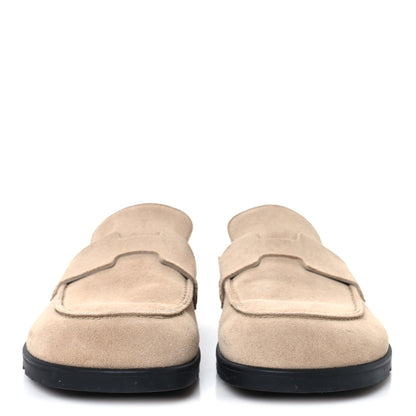 Hermes Suede Calfskin Womens Go Mules 39 Beige Argile 3 of 9