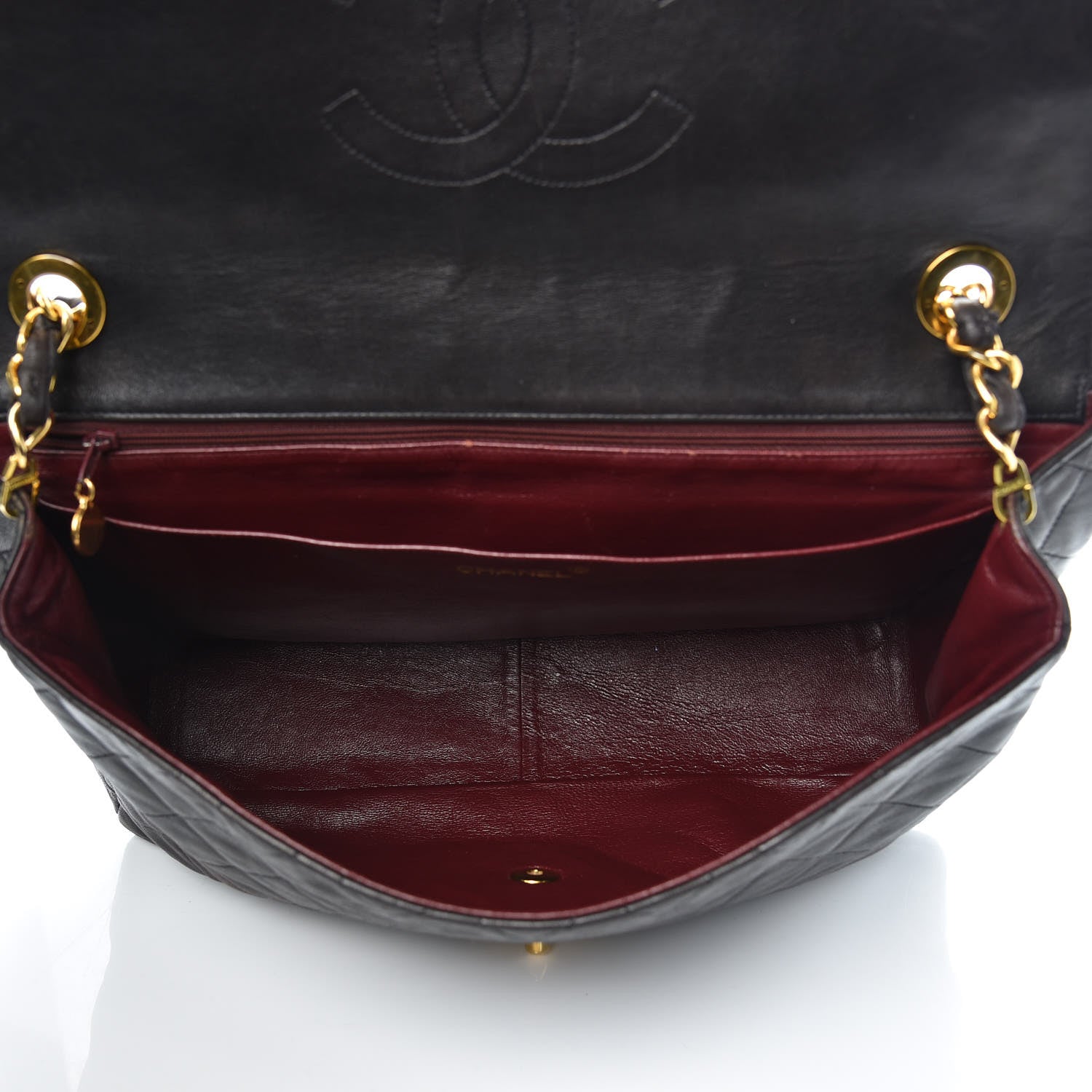 Chanel Lambskin Quilted XL Jumbo Single Flap Black 5 of 17