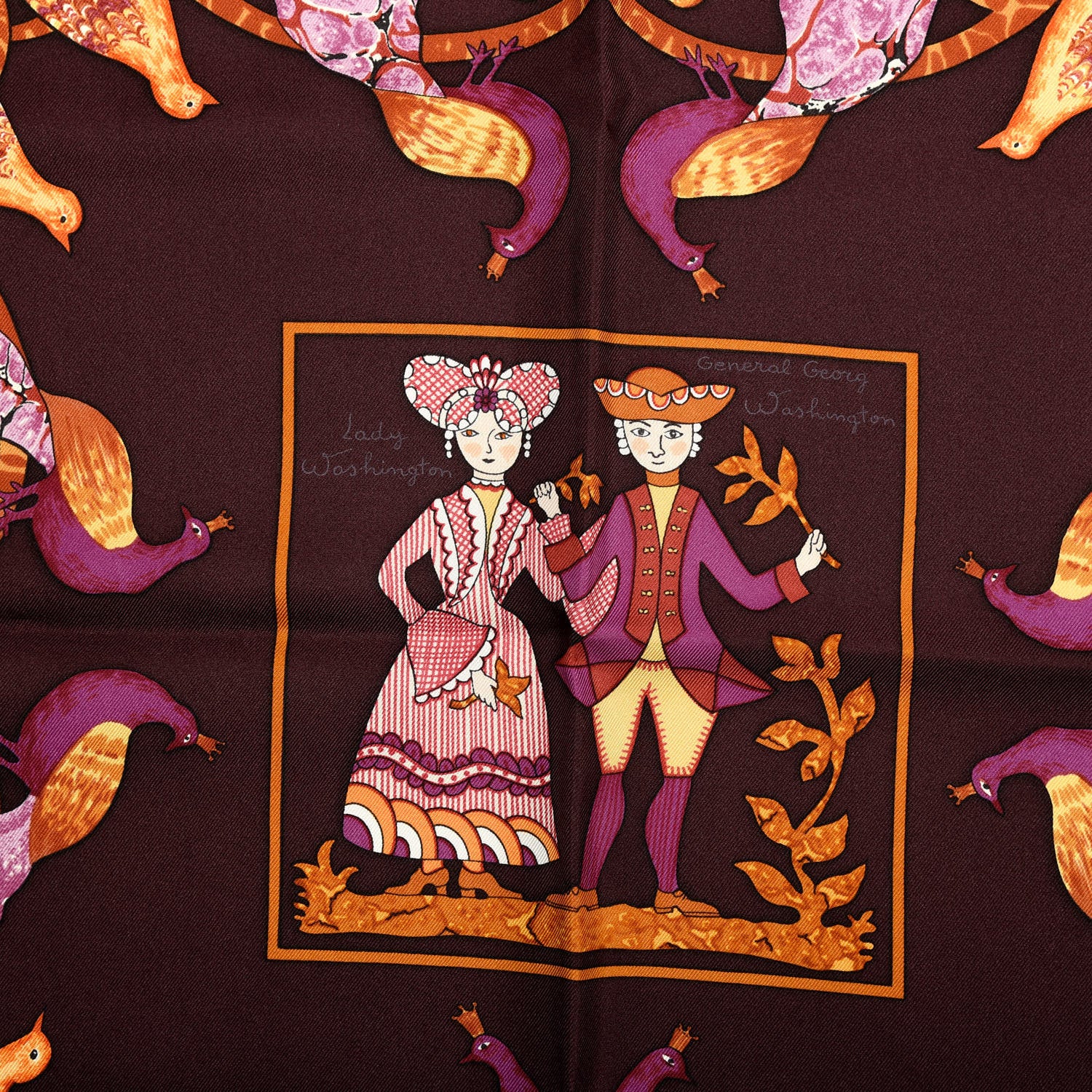 Hermes Silk Early America Scarf 90 3 of 4