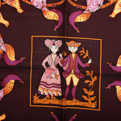 Hermes Silk Early America Scarf 90 3 of 4