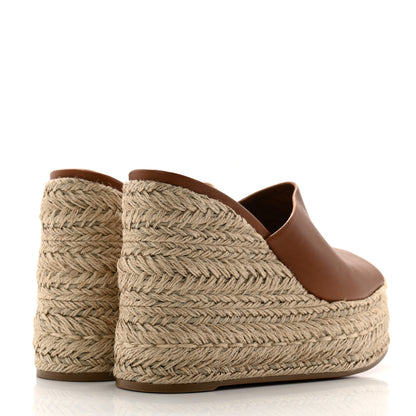 Christian Louboutin Calfskin Ariella Zeppa 130 Espadrille Sandals 37 Cuoio 4 of 8