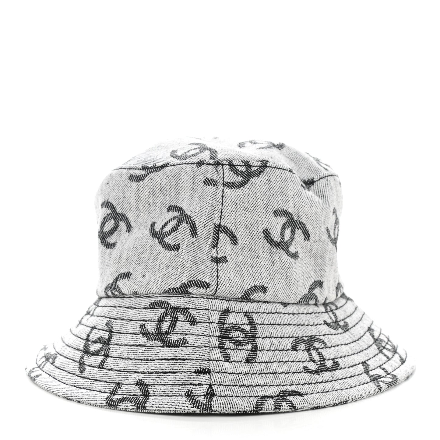 Denim CC Bucket Hat M White Black