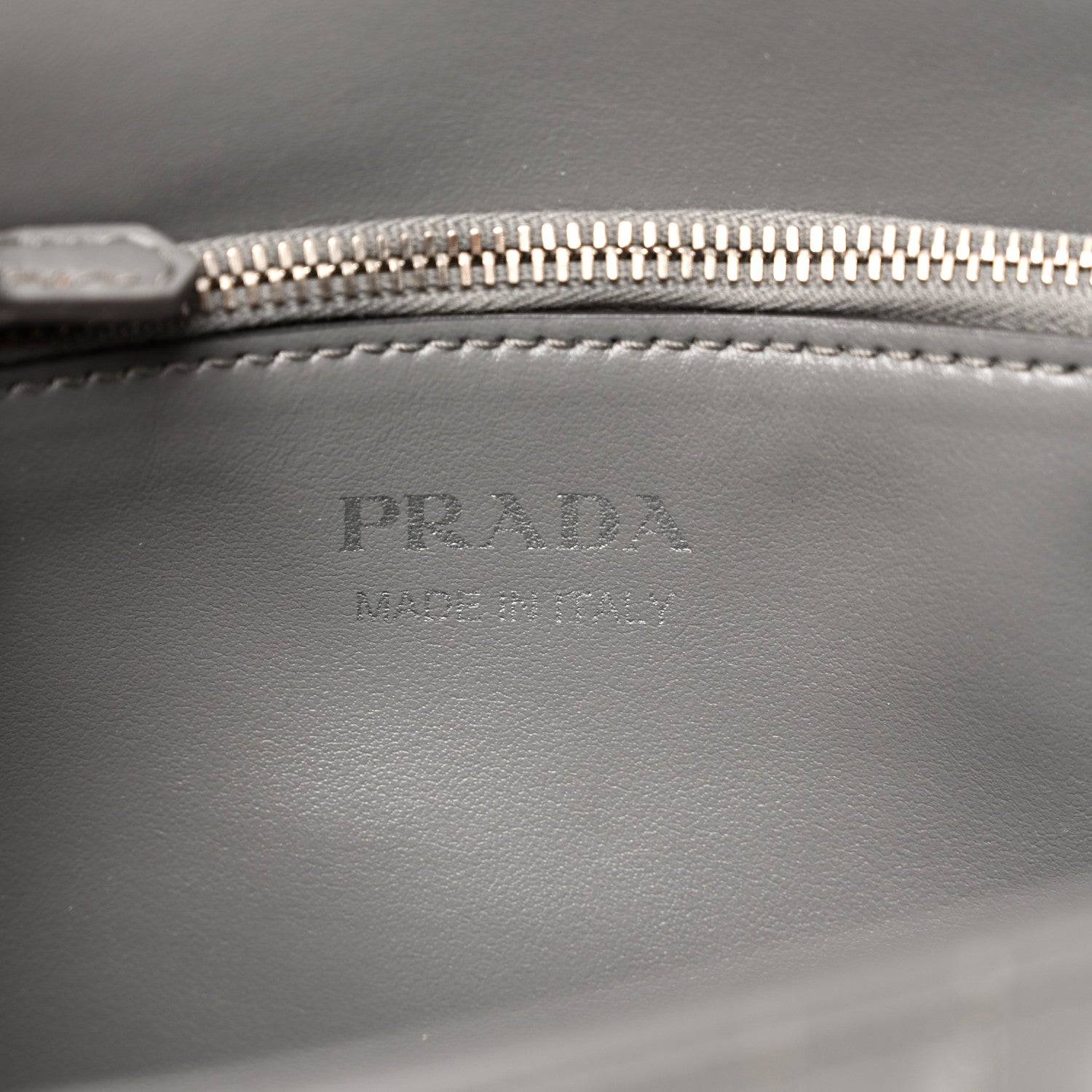 Prada Soft Calfskin Impunture Diagramme Monochrome Medium Chain Flap Shoulder Marmo 6 of 9