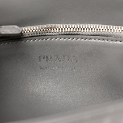 Prada Soft Calfskin Impunture Diagramme Monochrome Medium Chain Flap Shoulder Marmo 6 of 9