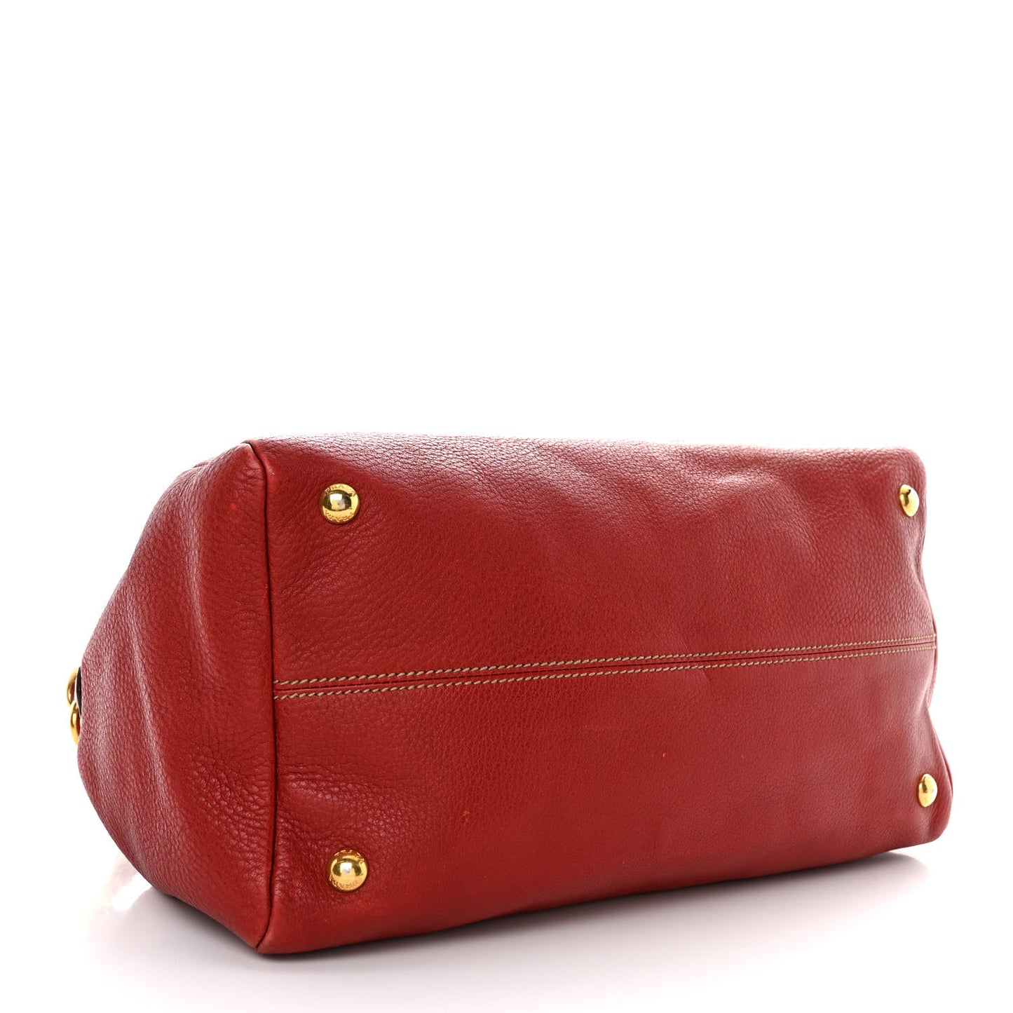 Vitello Daino Top Handle Shoulder Bag Rosso
