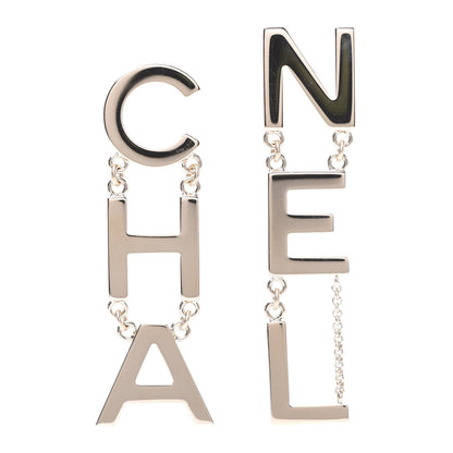 Chanel Metal Cha-Nel Logo Drop Earrings Gold 1 of 6
