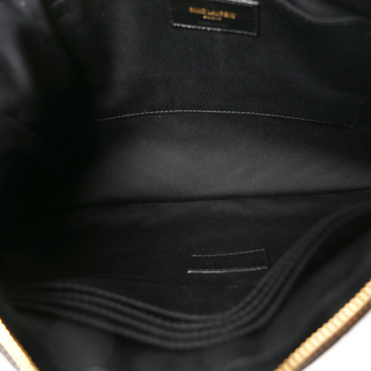 Saint Laurent Calfskin Matelasse Chevron Monogram Document Holder Black 5 of 10
