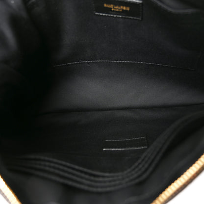 Saint Laurent Calfskin Matelasse Chevron Monogram Document Holder Black 5 of 10