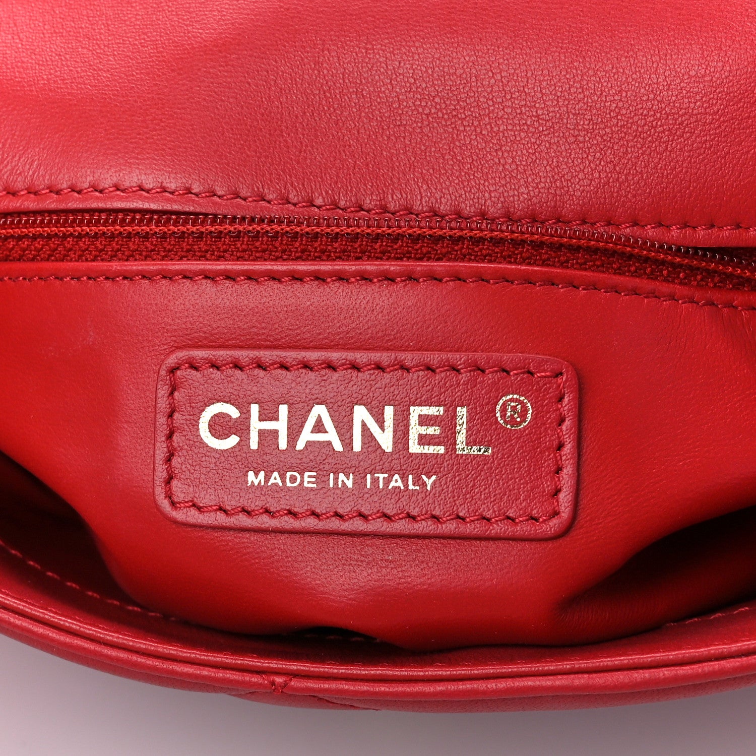 Chanel Lambskin Quilted Small Easy Carry Flap Red 7 of 14