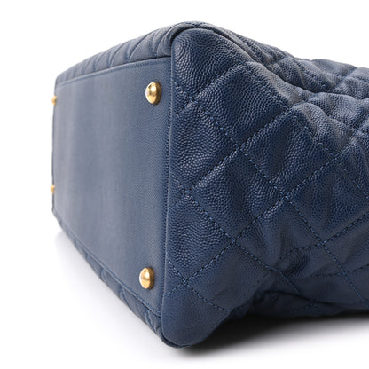 Chanel Caviar Quilted Large Coco Handle Shopping Tote Navy 11 of 11