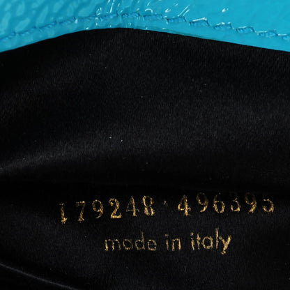 Saint Laurent Textured Patent Calfskin Small Belle De Jour Clutch Turquoise 7 of 7