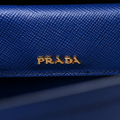 Prada Saffiano Cuir Medium Double Bag Inchiostro 8 of 9