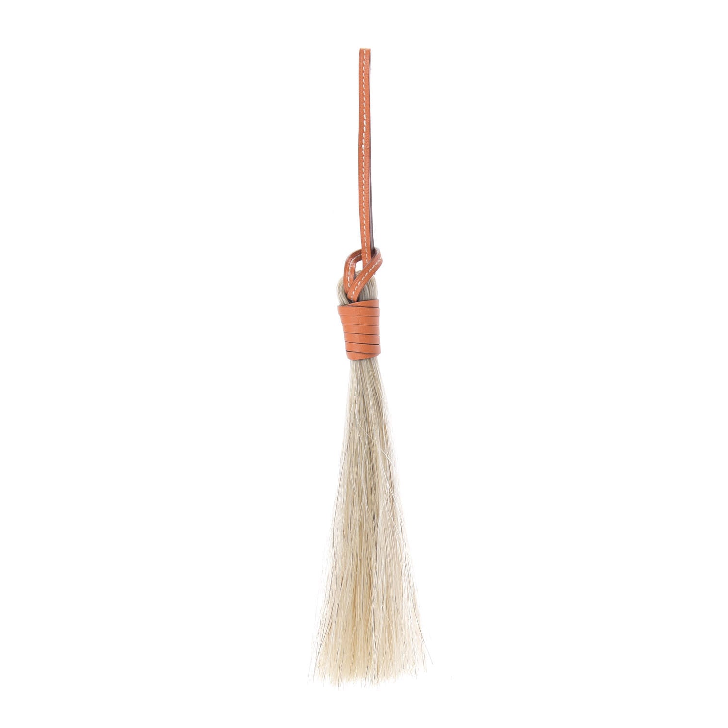 Hermes Horse Hair Swift Paddock Tassel Bag Charm Orange 1 of 3