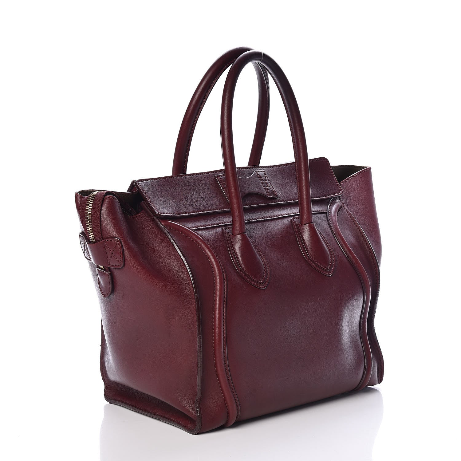 Celine Smooth Calfskin Mini Luggage Burgundy 3 of 11