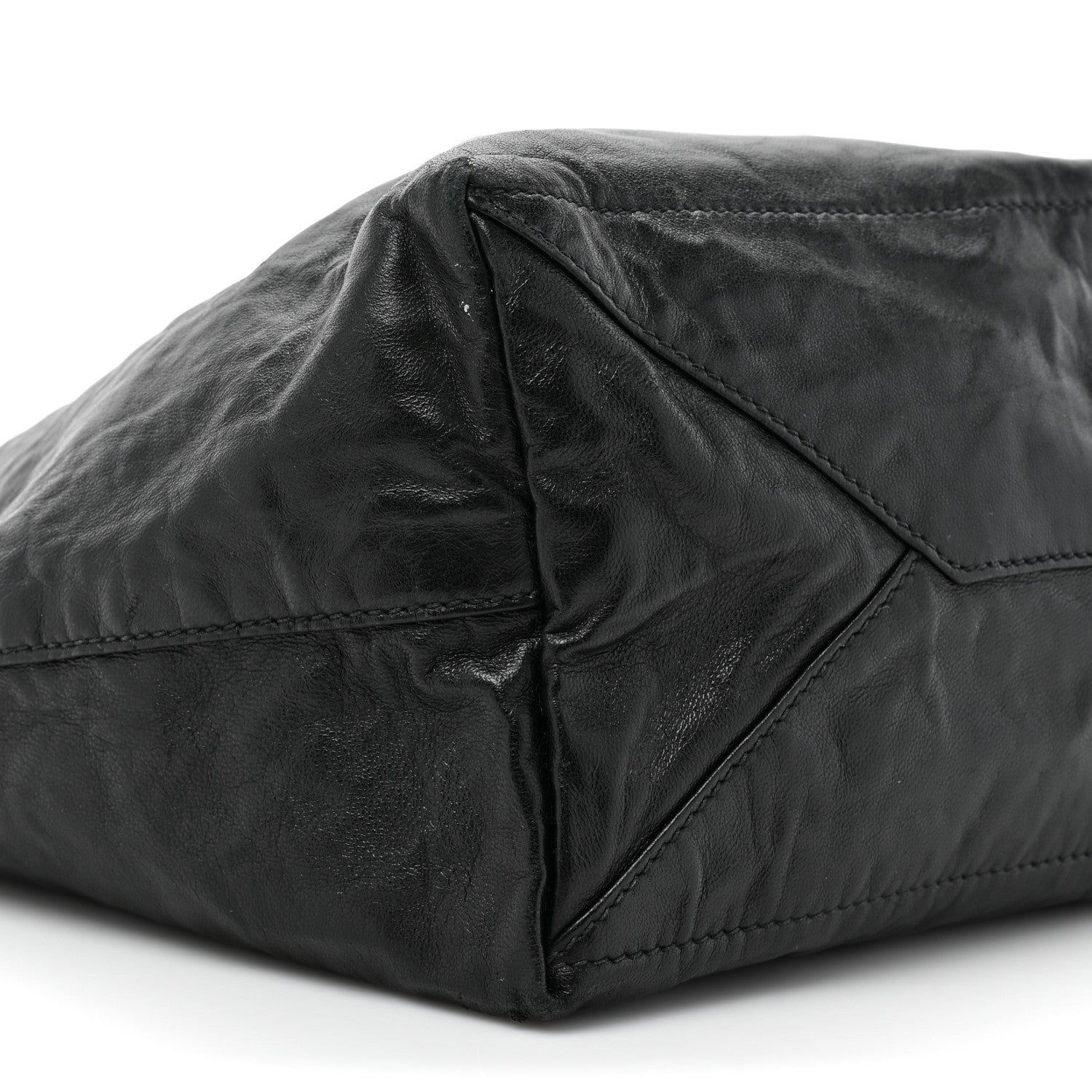 Prada Nappa Antique Reversible Tote Black Pink 11 of 22