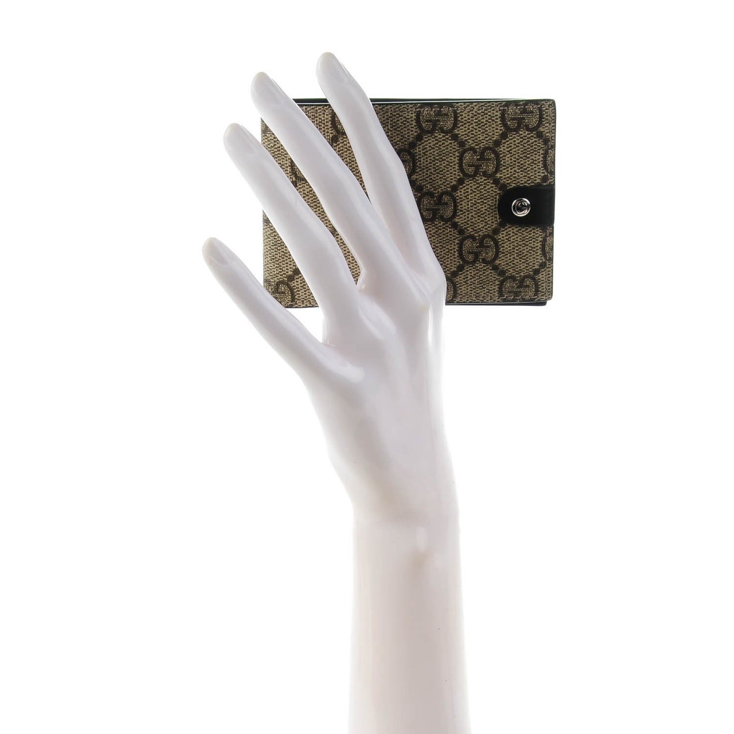 GG Supreme Monogram Jolly Bi-Fold Wallet Dark Brown