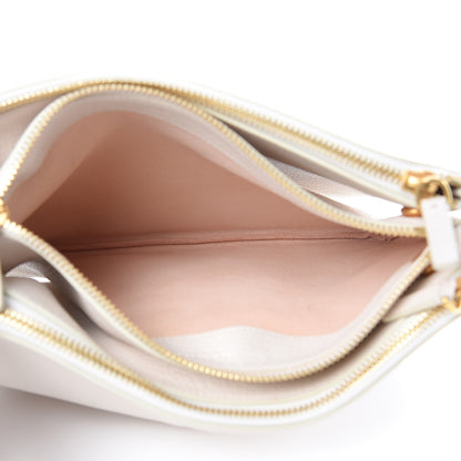 Celine Goatskin Large Trio Crossbody Bag White 6 of 14