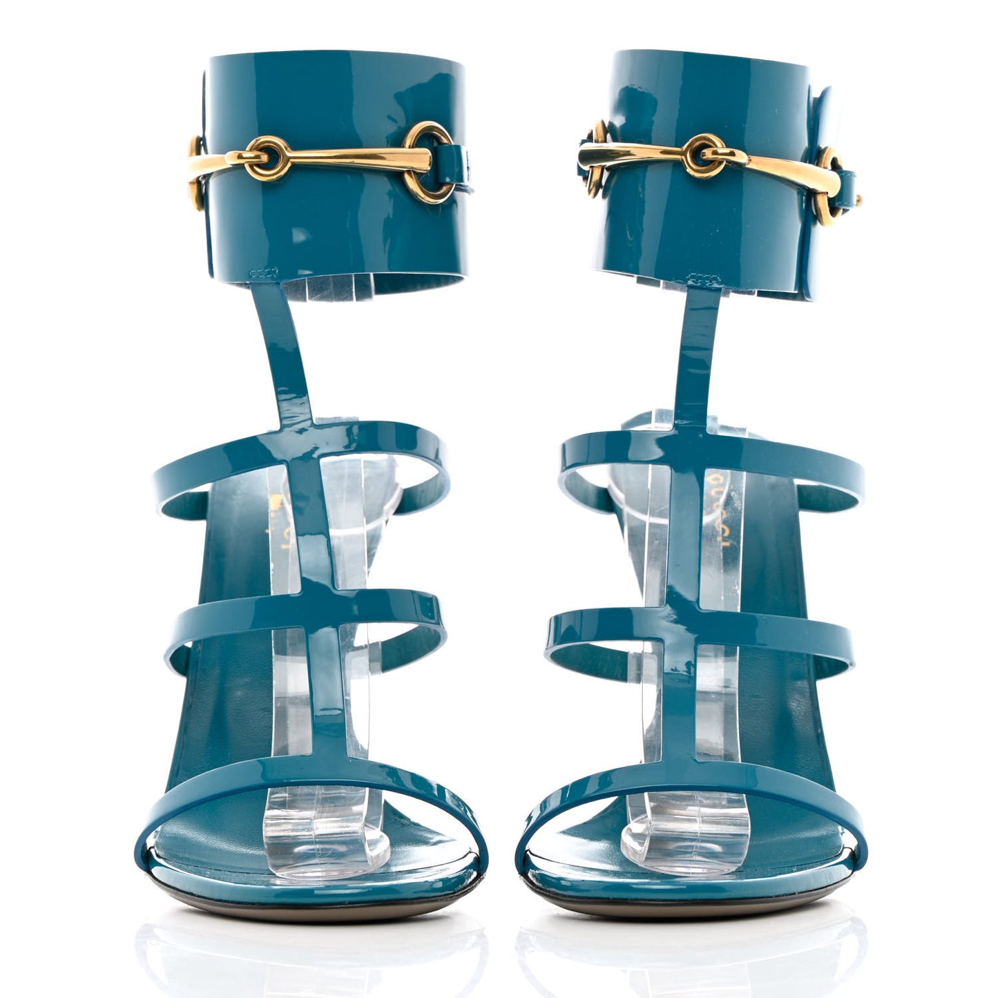 Vernice Crystal Ursula Ankle Wrap Caged Sandals 39 Deep Cobalt