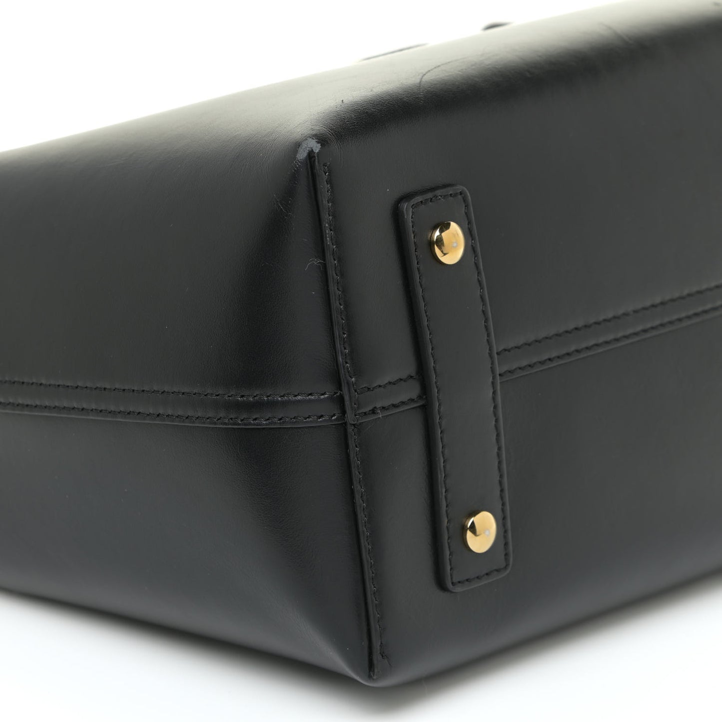 Soft Grain Calfskin Small Belt Bag Black Tan