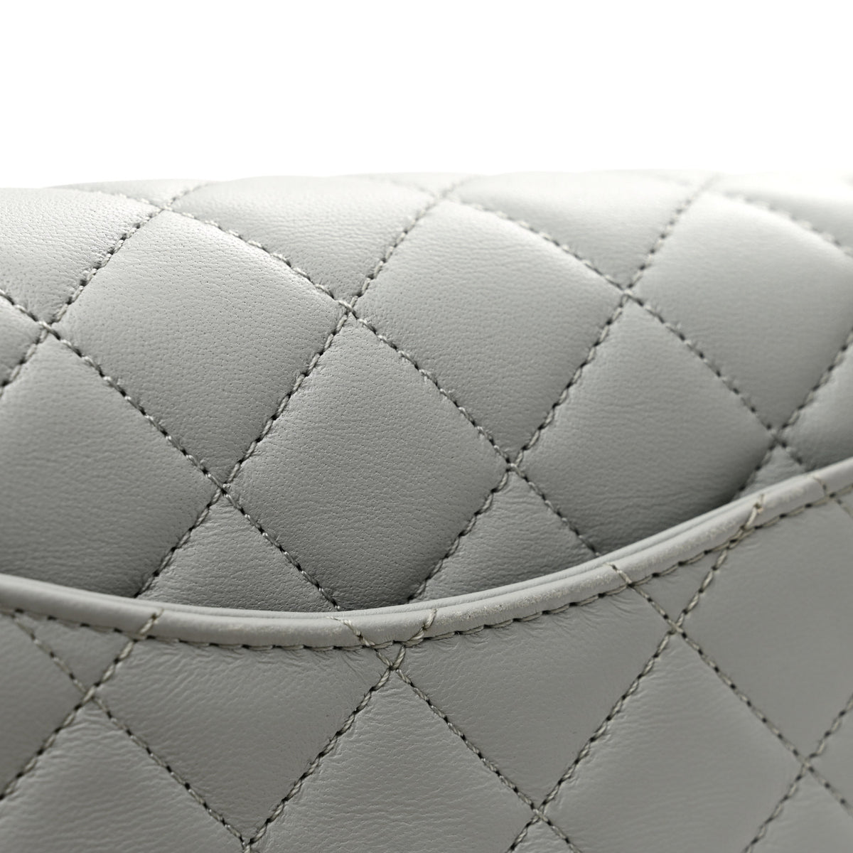 Chanel Lambskin Quilted Mini Rectangular Pearl Crush Flap Grey 11 of 13