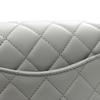 Chanel Lambskin Quilted Mini Rectangular Pearl Crush Flap Grey 11 of 13