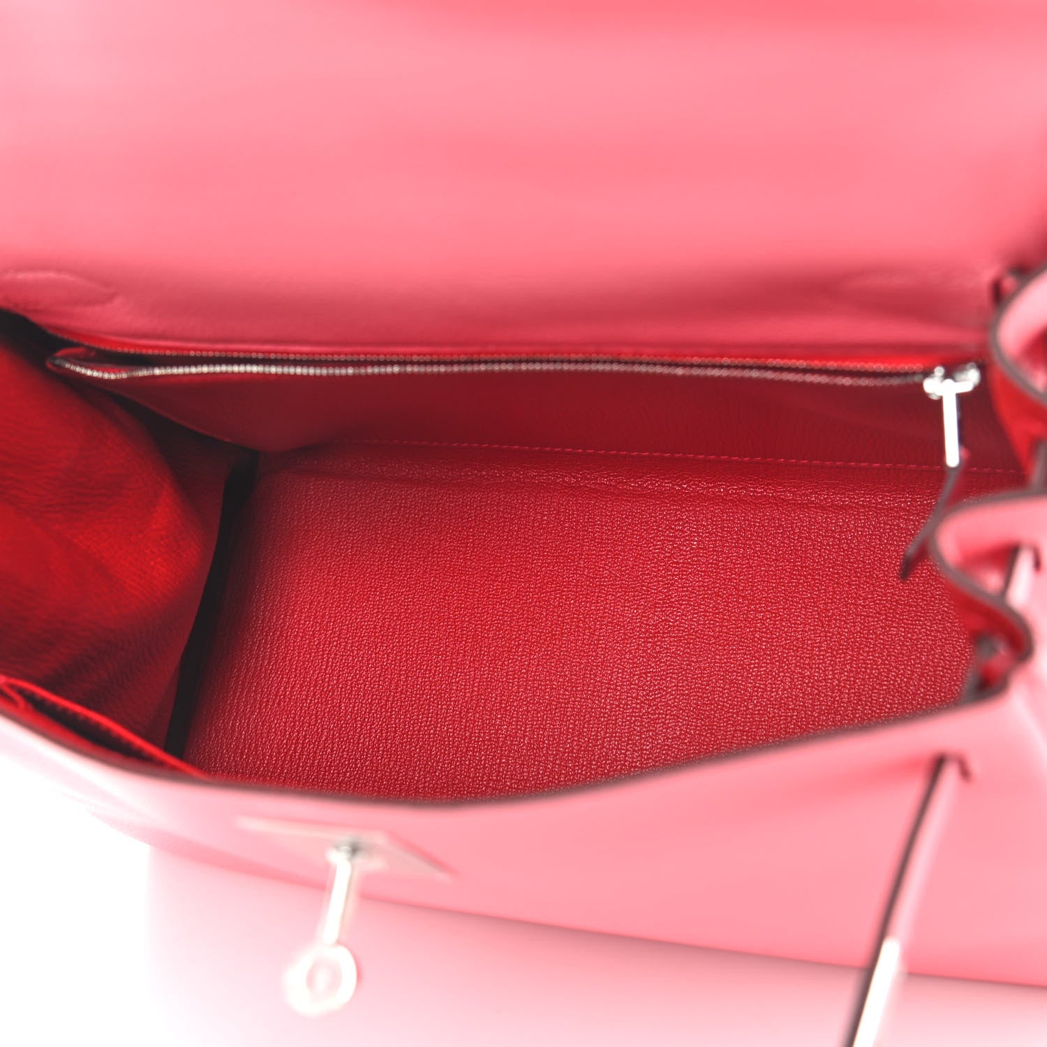Hermes Evercolor Verso Kelly Retourne 28 Rose D'ete Rouge Exotique 5 of 11