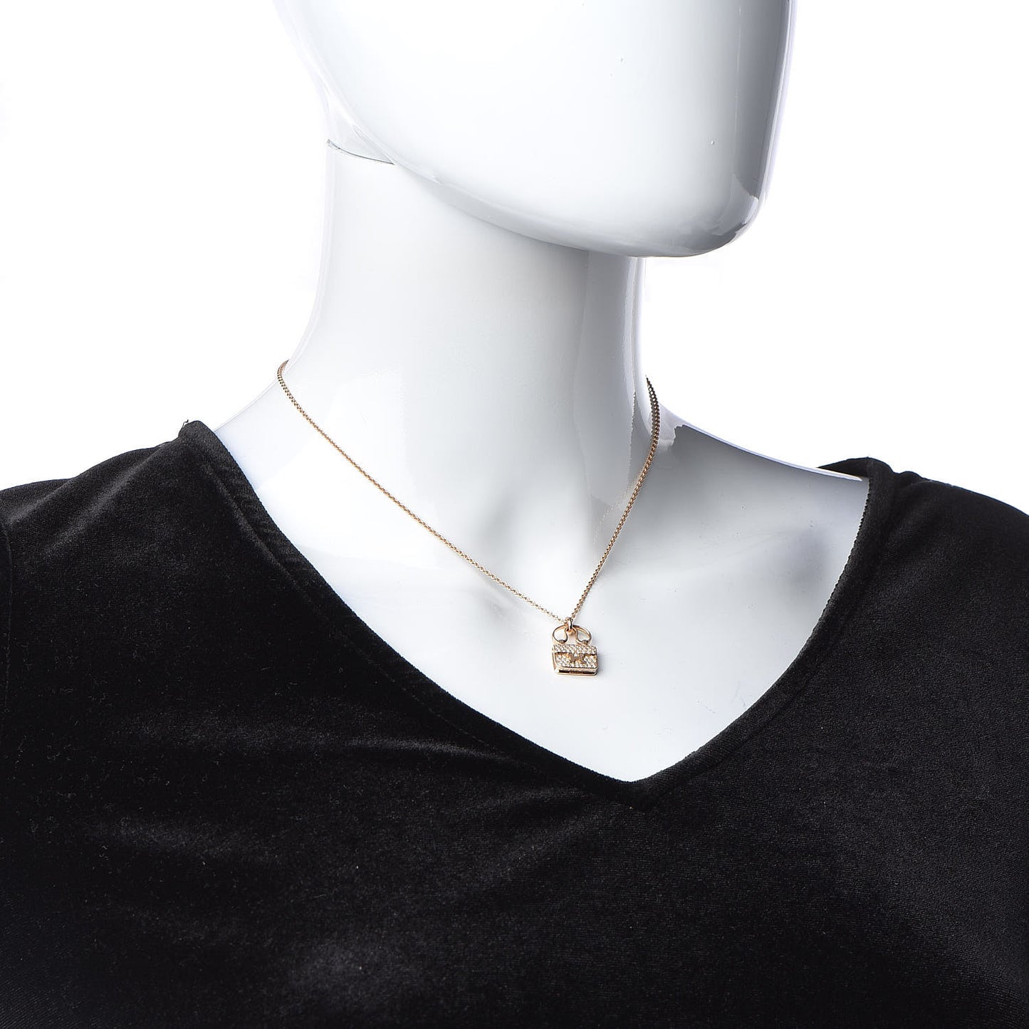 18K Rose Gold Diamond Constance Amulette Pendant Necklace