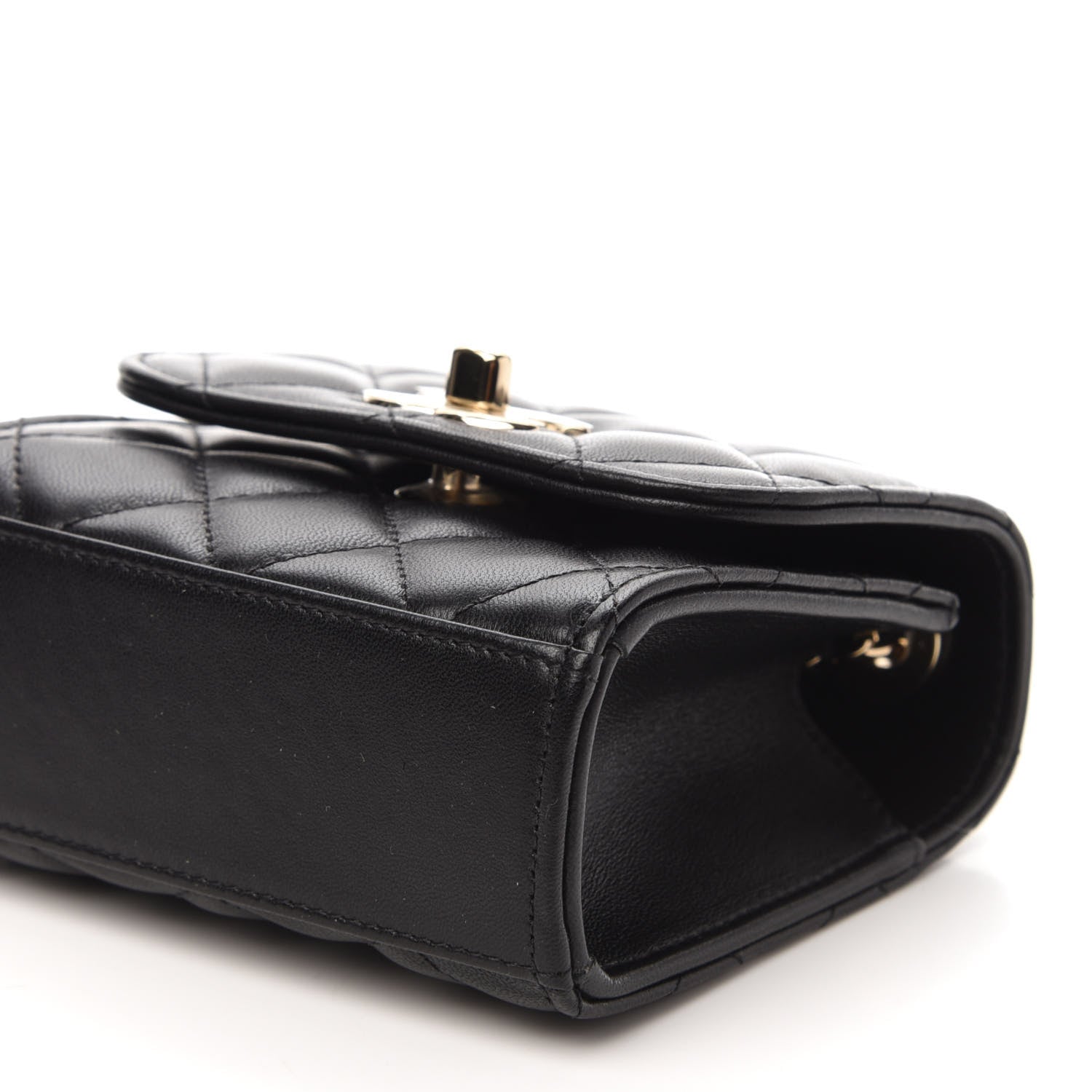 Chanel Lambskin Quilted Mini Trendy CC Chain Wallet Black 7 of 11