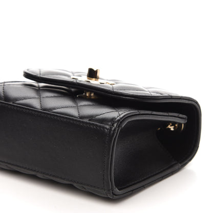 Chanel Lambskin Quilted Mini Trendy CC Chain Wallet Black 7 of 11