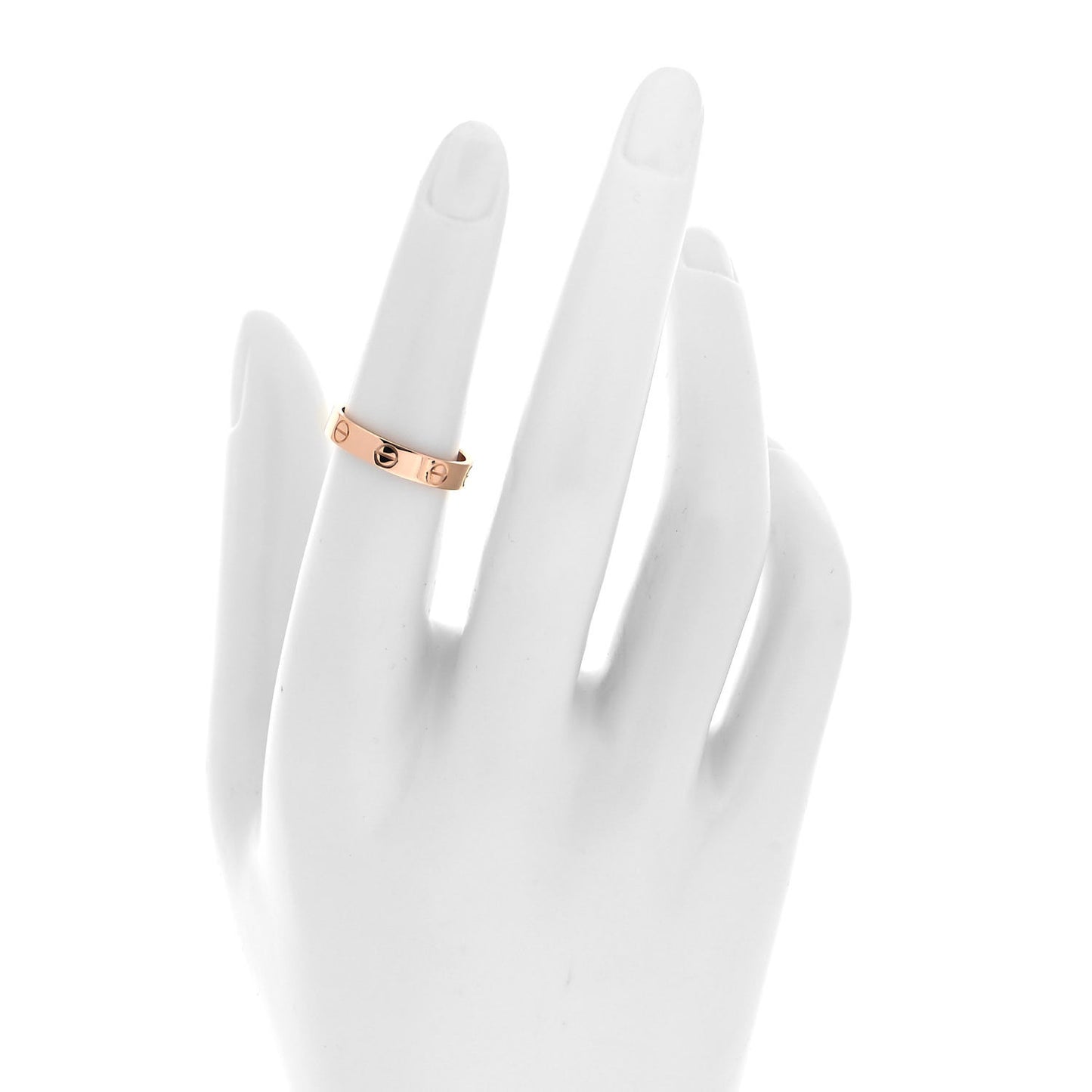 18K Pink Gold 3.5mm LOVE Wedding Band Ring 51 5.75