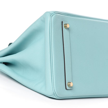 Hermes Epsom Birkin 35 Bleu Atoll 8 of 10