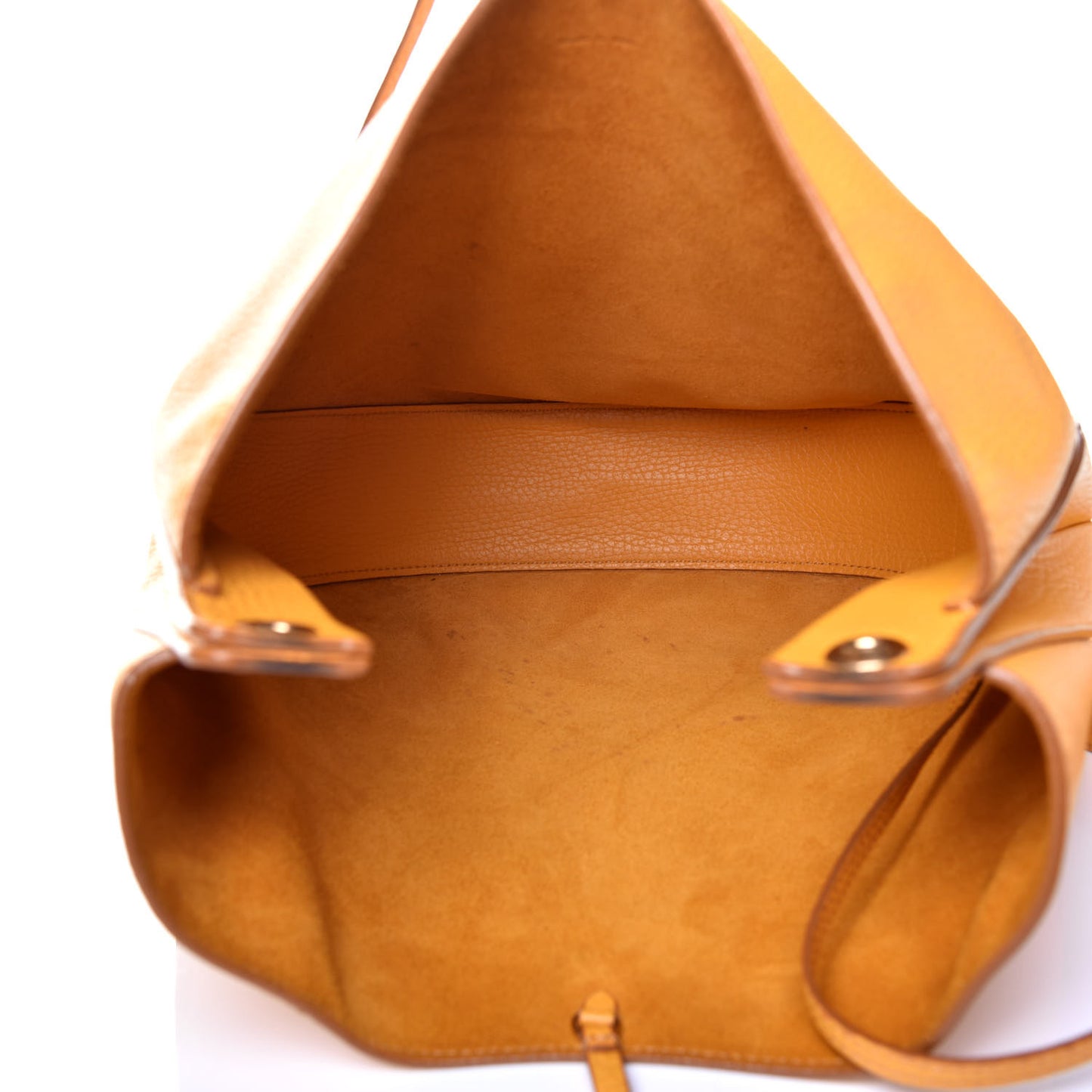 Crisped Calfskin Medium Hobo Bag Saffron