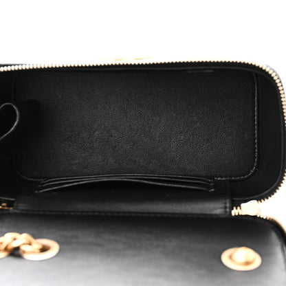 Chanel Lambskin Quilted Small Pillow Crush Vanity Case With Chain Black 5 of 10