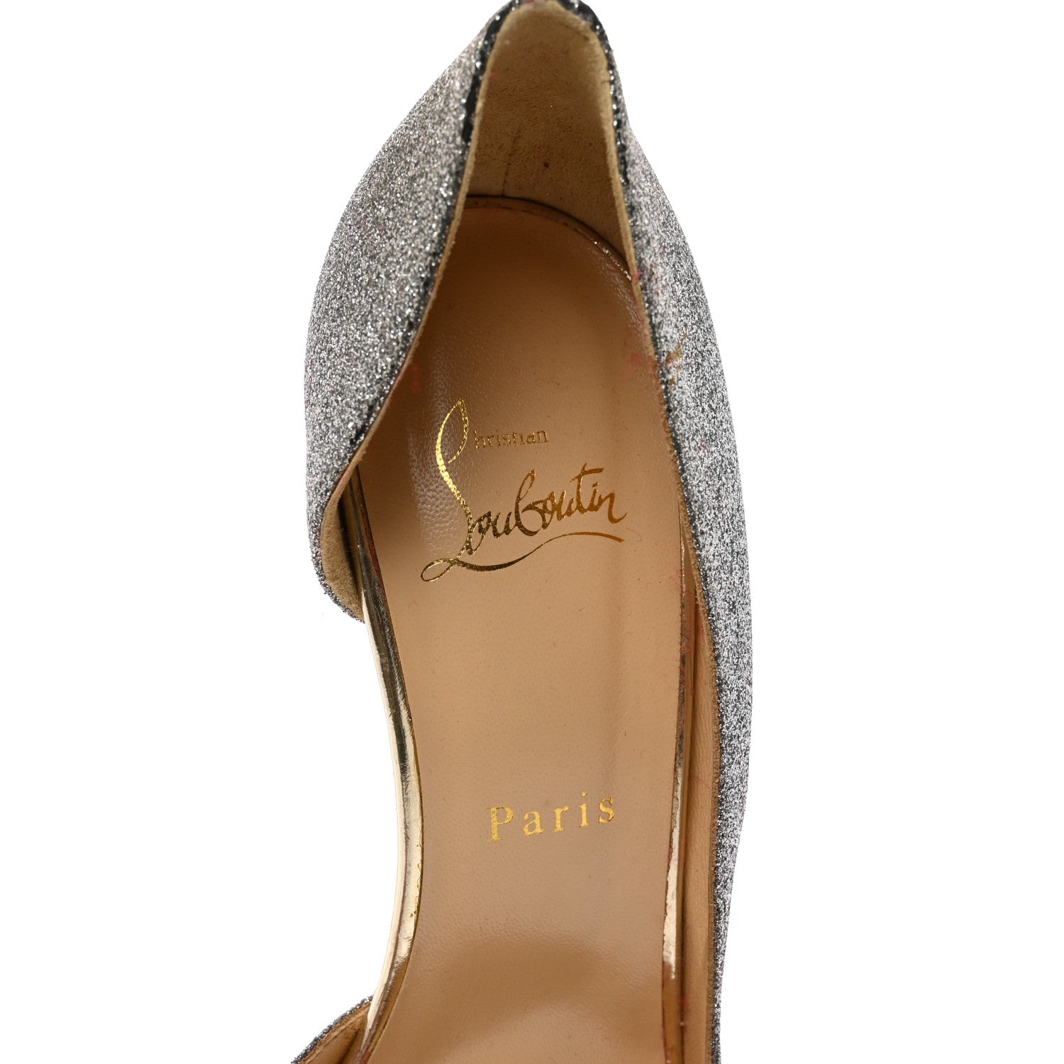 Christian Louboutin Mini Glitter Degrade Specchio Iriza 100 Pumps 39 Drage Light Gold 7 of 9