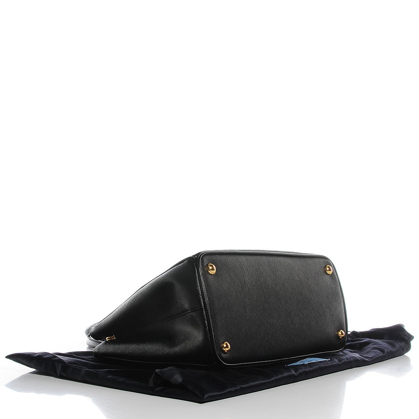 Saffiano Lux Small Double Zip Tote Nero Black