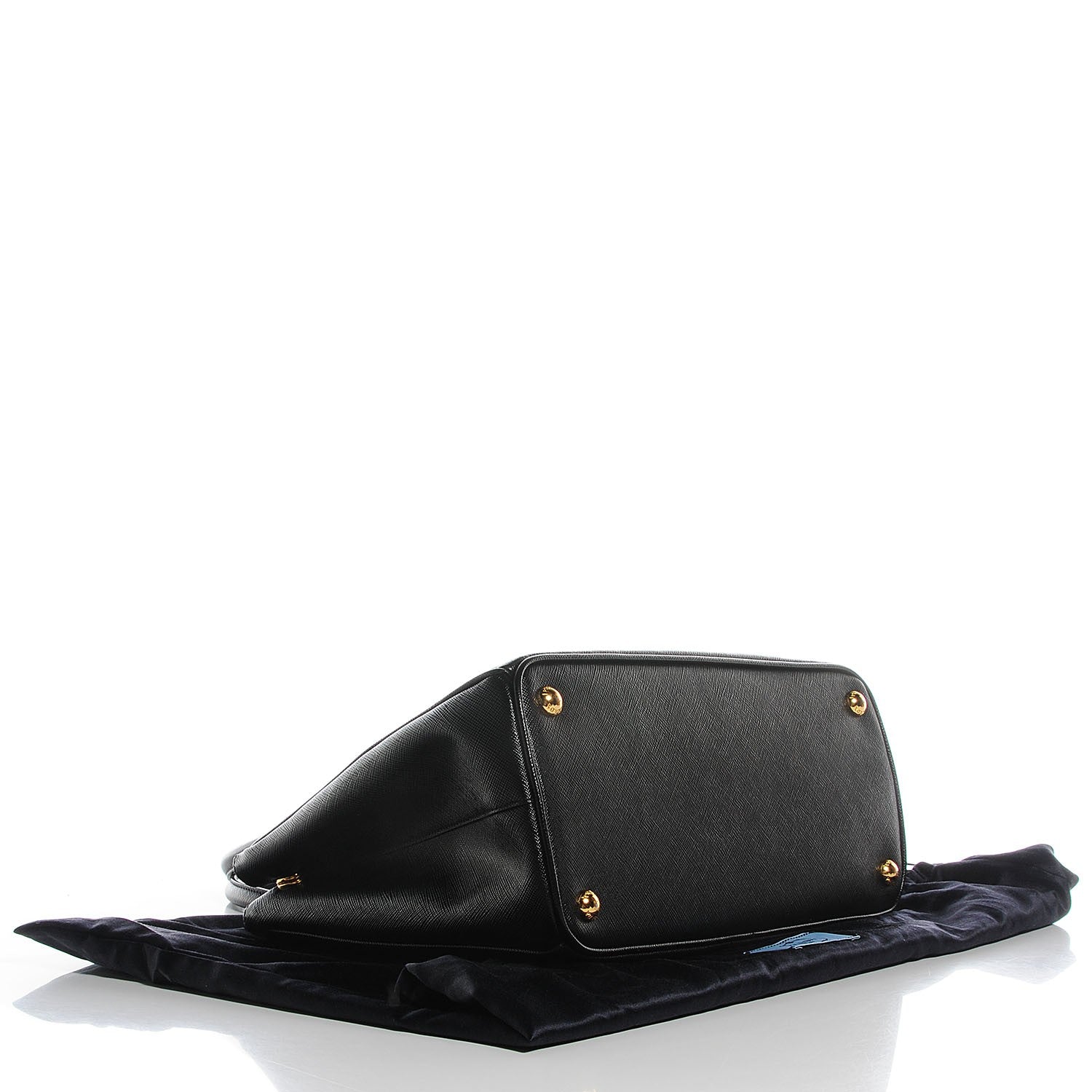 Prada Saffiano Lux Small Double Zip Tote Nero Black 4 of 11