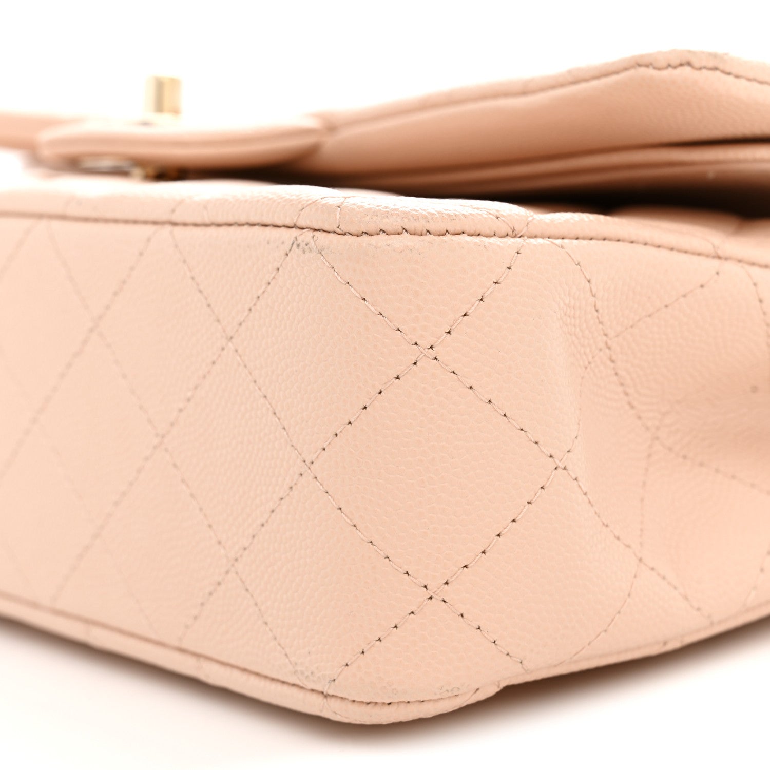 Chanel Caviar Quilted Medium Double Flap Light Beige 10 of 10