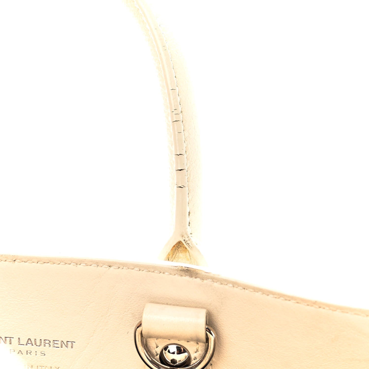 Saint Laurent Grained Calfskin Nano Sac de Jour Dove White 10 of 14