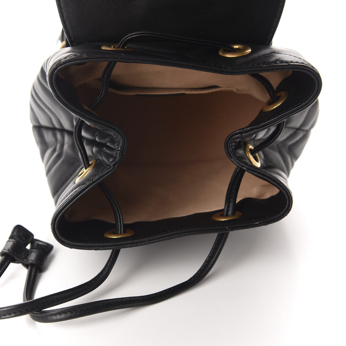 Calfskin Matelasse GG Marmont Flap Backpack Black