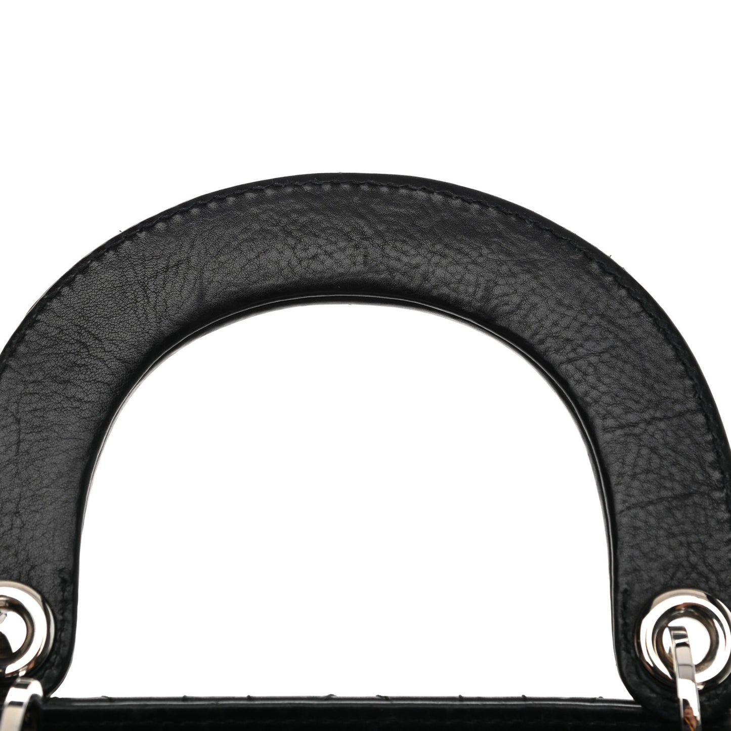 Calfskin Cannage Stitched Small Lady East West Lady Dior Black